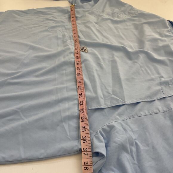 Columbia PFG Shirt Mens XXL Light Blue Tamiami Omni Shade Vented Hiking UPF 40 - Picture 7 of 9
